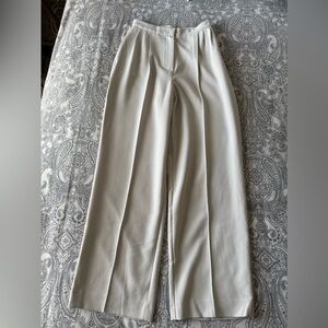 12STOREEZ Cream Pleated Trousers